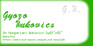 gyozo wukovics business card